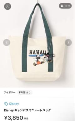 るか様 ✩ Disney キャンバスミニトートバッグのサムネイル