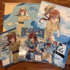 오등분 신부 Miku 태피스트리, 클리어 포스터, 캔 배지 세트 5점