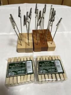 木製カードスタンド　クリップ　スタンド　結婚式のサムネイル