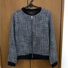 美品 お値下げ ツイード ジャケット ブルゾンのサムネイル