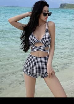 DAZY 千鳥格子プリント ビキニ セットのサムネイル