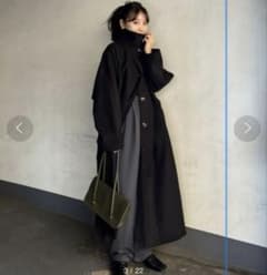 y/m by村岡 美里 スタンドカラーコートブラック 村岡美里×y/m スタンドカラーコート ブラック - メルカリ