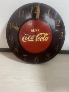 ヴィンテージ　コカ・コーラ　ウォールクロック　1950年代　ジャンク！ ヴィンテージ コカ・コーラ ウォールクロック 1950年代 ジャンク