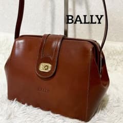 BALLY バリー レザー ショルダーバッグ ターンロック ゴールド金具
