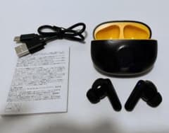 ワイヤレスイヤホン Bluetoothブラック 充電ケースデジタルディスプレイのサムネイル