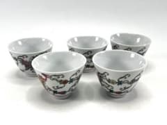 中国景徳鎮製 蝶花文 煎茶碗 茶杯 5客 中国美術 茶道具 - メルカリ