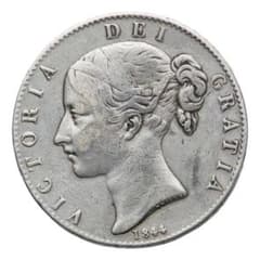 1844年 イギリス ヴィクトリア女王 ビクトリア ヤングヘッド クラウン