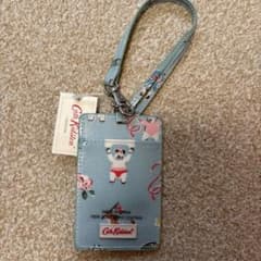 Cath Kidston 犬イラスト パスケース 水色のサムネイル