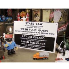 【よっしー様専用】アメリカ雑貨 手洗いサインプレート 看板のサムネイル