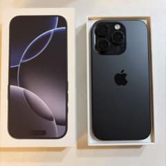 値下げ中！iPhone 16 Pro ブラックチタニウム 128GBのサムネイル