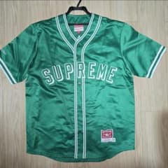 Supreme × Mitchell & Ness サテン　ベースボールシャツのサムネイル