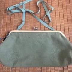Sally Scott グリーンがま口ショルダーバッグのサムネイル