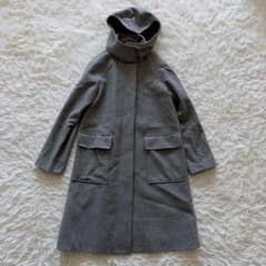 セオリー DUFFLE COAT LAMB MELTON フーディコート グレー - メルカリ