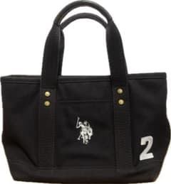 【レア】US POLO ASSN ミニキャンバストートバッグ 黒 ナンバリング2のサムネイル