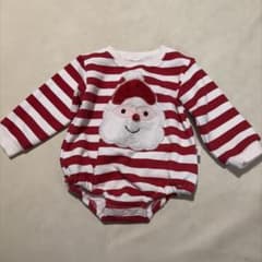 サンタクロース ロンパース 帽子付きクリスマス 80cmのサムネイル