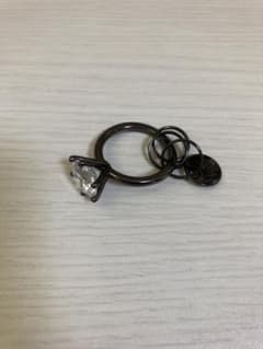 THE KISS クリスタル付きブラックメタルキーホルダーのサムネイル