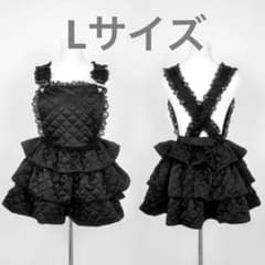 DimMoire【ディムモアール】 キルティングサロペット/Black DimMoire ディムモアール キルティング サロペット スカートLサイズ