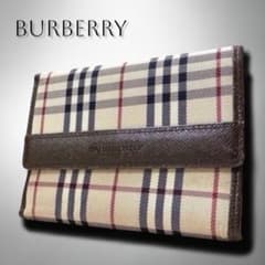 美品　箱付き　BURBERRY LONDON 折り財布　ノバチェック　ブラウン 新品未使用品 BURBERRY LONDON 折り財布 ノバチェック ブラウン 【公式