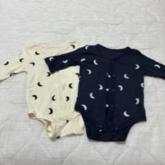ロンパース 2枚セット 70cm 三日月柄のサムネイル
