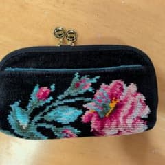 FEILER 花柄ポーチ 黒のサムネイル