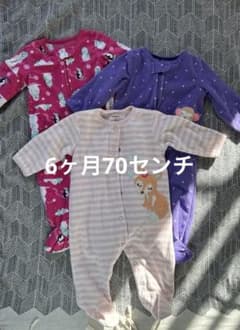 Carter's 雪だるま ペンギン キツネロンパース 6ヶ月3枚セットのサムネイル