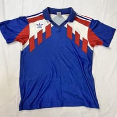 90年 adidas デサント製 フランス代表 ユニフォーム ゲームシャツ