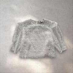 美品】leur logette 総レース ブラウス 半袖 短丈ホワイト - メルカリ