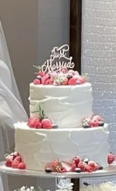 Just Married ケーキトッパー 木製のサムネイル