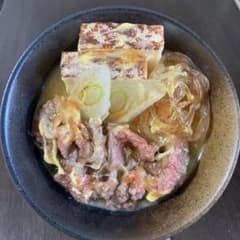 食品サンプル　牛すき焼きのサムネイル