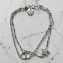 極美品】Christian Dior Petit CD ダブルブレスレット - メルカリ