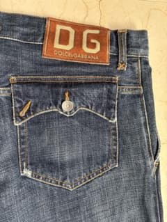 6.Dolce & Gabbana ダークブルーストレートデニム DGロゴ付き - メルカリ