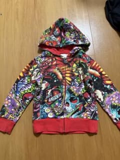 エドハーディー Ed Hardy 総柄パーカー キッズ サイズ4/5のサムネイル