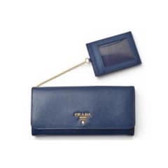 PRADA プラダ 長財布 財布 サフィアーノ ブルー BLUETTE - メルカリ