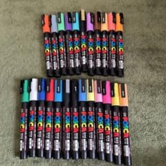 ポスカ 細字丸芯【 24色セット】三菱鉛筆 uni POSCA1色1本の合計24のサムネイル