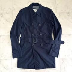 HERNO ヘルノ レインコレクション ダブル トレンチ レインコート 紺 44