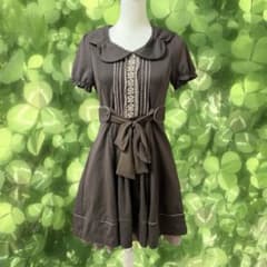 axes femme 森ガール フェアリーグランジ レースワンピース ブラウン