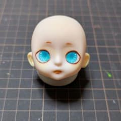Thumbnail of セリアドール　ドールヘッド　カスタム　メイク　キュート大　男の子　水色グラデ