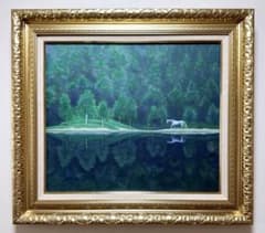 F10号)片岡球子【早春の富士】 肉筆/表裏サイン有り/裏シール有り/岩彩