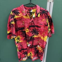 Palmwave Hawaii アロハシャツ レッド系 Lサイズのサムネイル