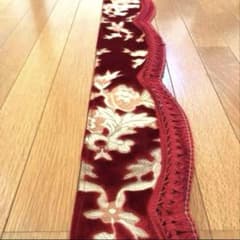 金華山 ネオプリンセス 赤 新品 フロントフリルカーテン デコトラ 