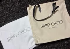 JIMMY CHOO トートバッグ キャンバス ロゴ 保管袋取説 - メルカリ