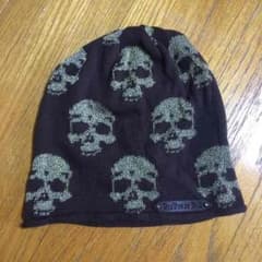 ニット帽 スカル 茶色のサムネイル