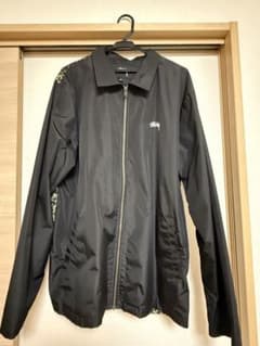 STUSSY ナイロンジャケット ブラック レオパード