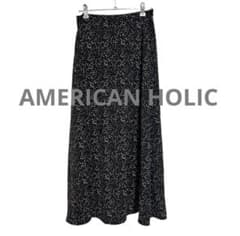 AMERICAN HOLIC ロングスカート スカート ドット柄 黒 Mのサムネイル