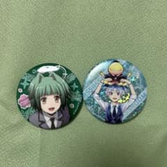 新品未使用 暗殺教室 ホログラム 缶バッジ 潮田渚 茅野カエデ セット