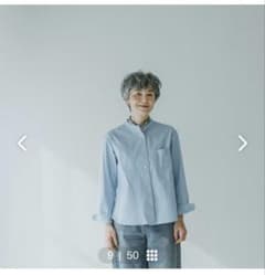 幾つになっても、ずっと好き」やわらかコットンのバンドカラーシャツ