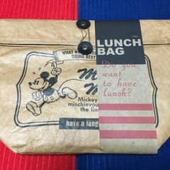 ☆土日限定☆ワックスペーパー風 ランチバッグ  ミッキーマウスのサムネイル