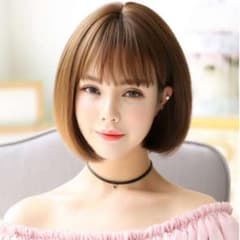 ストレートヘアボブ ショートウィッグ 女性 レディース　ライトブラウンのサムネイル