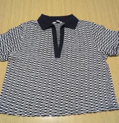 ZARA ポロシャツ 半袖 モノトーン柄のサムネイル