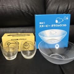 新品　スヌーピーガラスうつわ　グラスのサムネイル